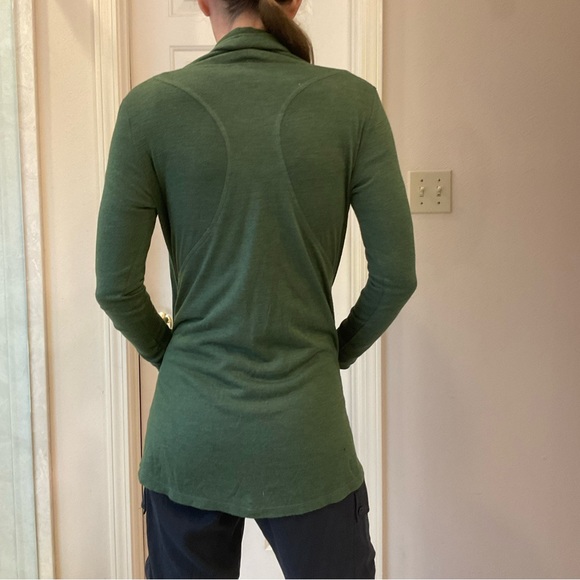 Staccato Green Stretch Cardigan / Jacket, Side Front Zip, Side Pockets, Sz S - Picture 9 of 14